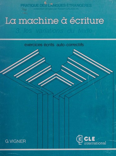 La Machine a Ecriture by Gérard Vigner cover