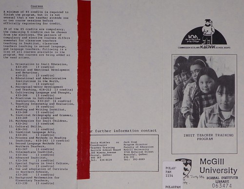 Inuit teacher training program