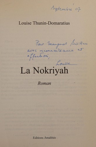 La nokriyah by Louise Domaratius cover