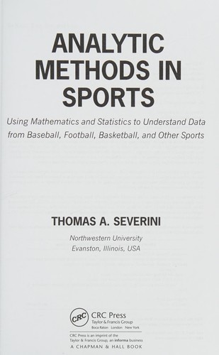 Analytic Methods in Sports