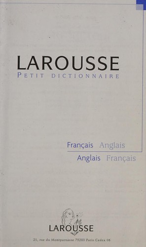 Larousse petit dictionnaire by Ralf Brockmeier cover