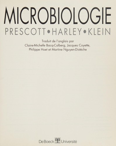 Microbiologie by Lansing M. Prescott cover
