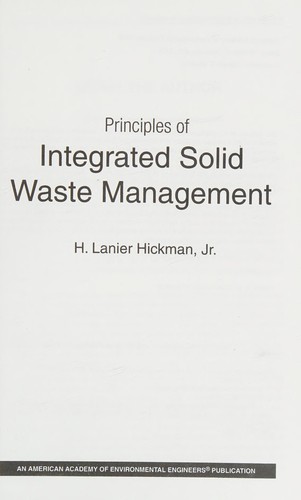 Principles of integrated solid waste management