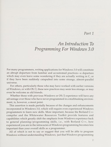 Borland C++ 3.0 programming