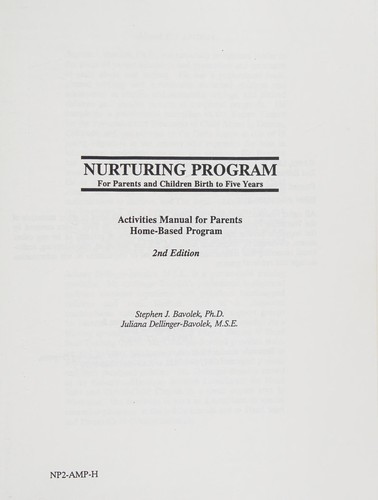 Nurturing program for parents and children birth to five years