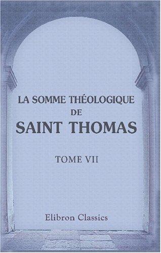 La Somme théologique de saint Thomas by Thomas Aquinas cover