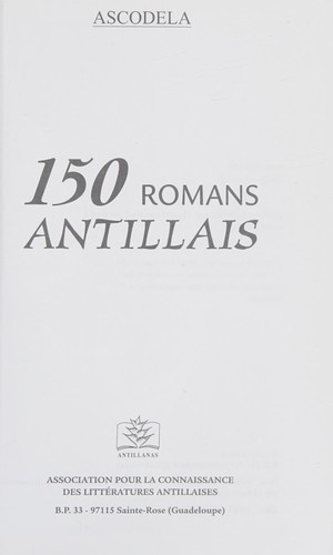 150 romans antillais by  cover