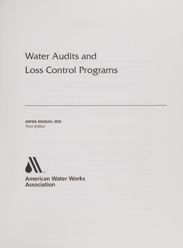 Water audits and loss control programs