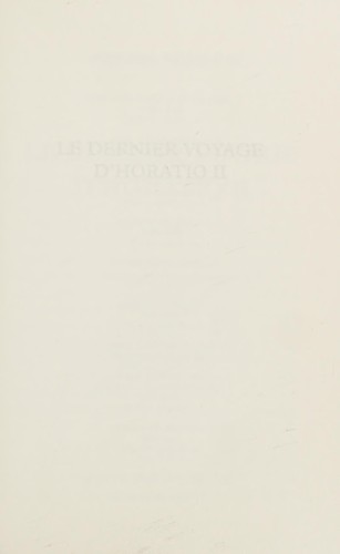 Le dernier voyage d'Horatio II by Eduardo Mendoza cover