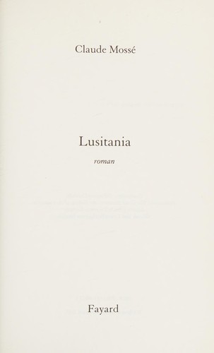 Lusitania by Claude Mossé cover