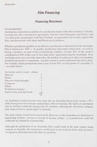 Film financing and television programming