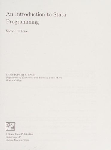 Introduction to Stata Programming