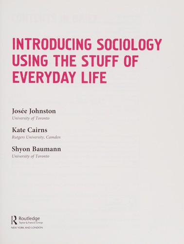 Introducing Sociology Using the Stuff of Everyday Life