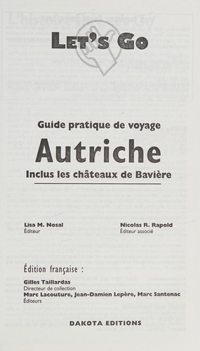 Autriche by Marc Lacouture, Jean-Damien Lepère, Marc Santenac cover
