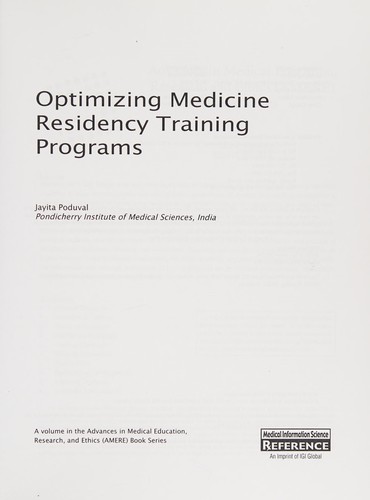 Optimizing medicine residency training program