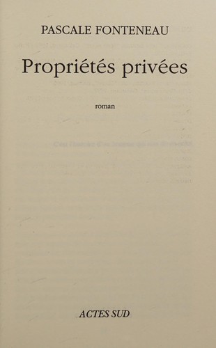Propriétés privées