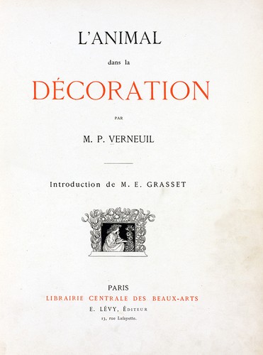 L' animal dans la decoration by P. Verneuil cover