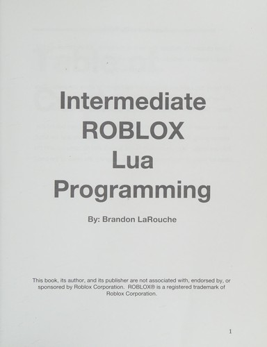 Intermediate Roblox Lua programming