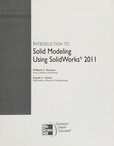 Introduction to solid modeling using SolidWorks 2011 by William E. Howard cover
