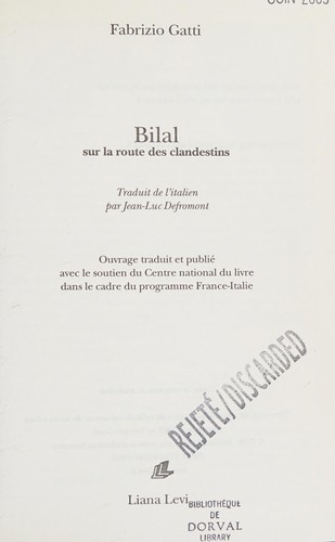 Bilal by Fabrizio Gatti cover