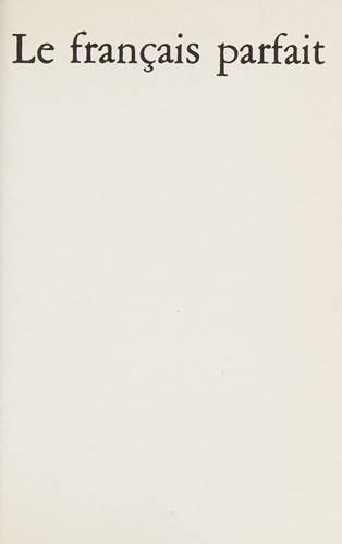 Français parfait, français efficace by Eugène Laillat cover
