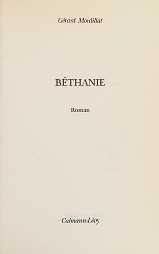 Béthanie by Gérard Mordillat cover
