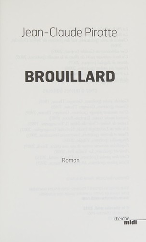 Brouillard by Jean-Claude Pirotte cover
