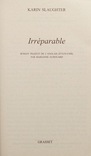 Irréparable by Karin Slaughter cover