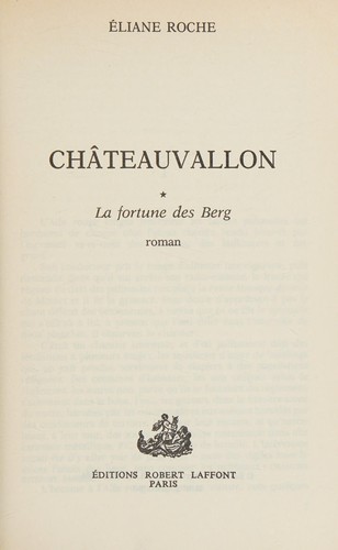 Châteauvallon by Eliane Roche cover