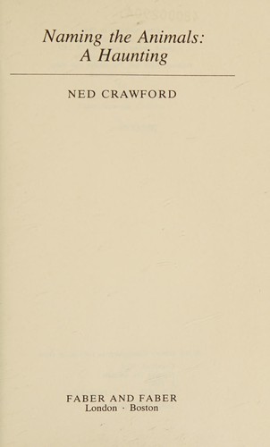 NAMING ANIMALS by Ned. Crawford cover