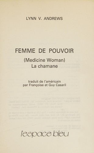 Femme de pouvoir by Lynn V. Andrews cover