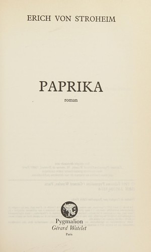 Paprika by Erich Von Stroheim cover