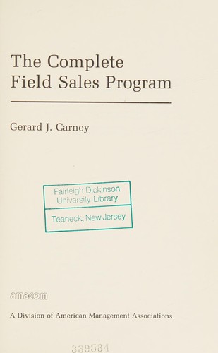 The complete field sales program