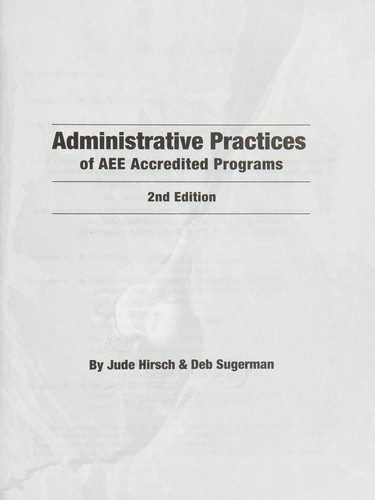Administrative practices of AEE accredited programs