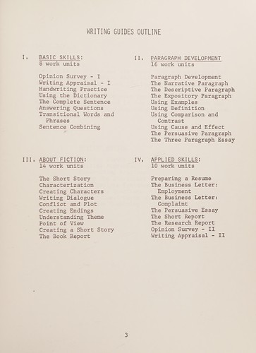 The writing skills management program
