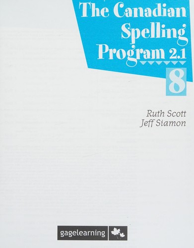 The Canadian spelling program 2.1, 8