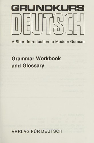 Grundkurs deutsch by Roland Schapers, Renate Luscher, Manfred Gluck cover