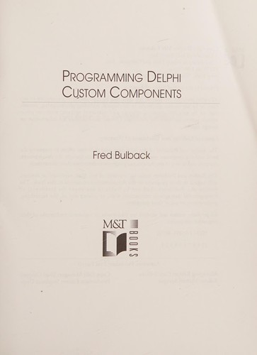 Programming Delphi custom components