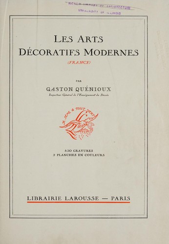 Les arts décoratifs modernes (France) by Gaston Quénioux cover