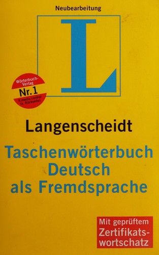 Langenscheidt Taschenwörterbuch Deutsch als Fremdsprache by Dieter Götz, Hans Wellmann cover