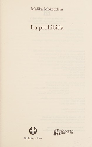 L' interdite by Malika Mokeddem cover