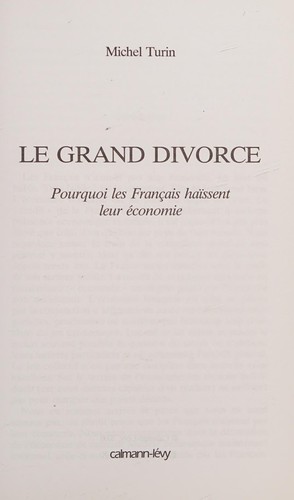 Le grand divorce by Michel Turin cover
