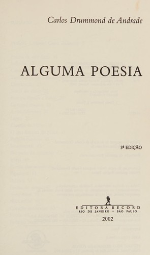 Alguma poesia