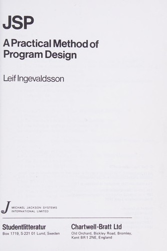 JSP, a practical method of program design