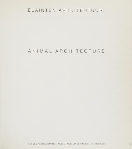 Eläinten arkkitehtuuri by Juhani Pallasmaa cover