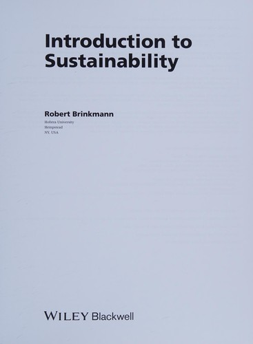 Introduction to Sustainability