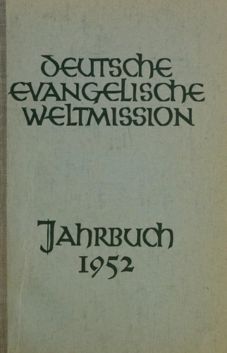 Deutsche Evangelische Weltmission Jahrbuch 1955-1956 by Deutsche Evangelische Missions-Hilfe cover