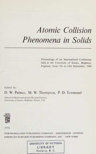 Atomic collision phenomena in solids