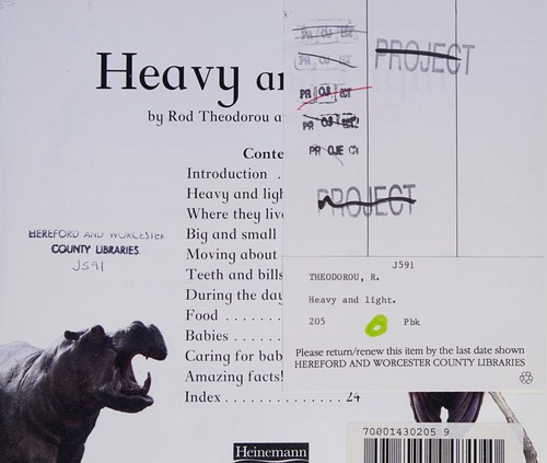 Heavy and light