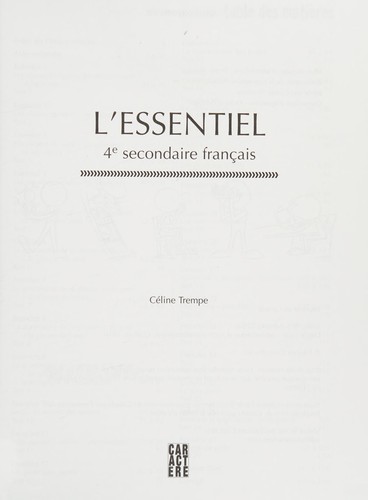 L'essentiel by Céline Trempe cover